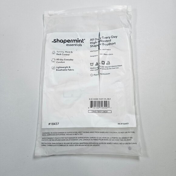 Truekind All Day Everyday High Waisted Shaper Boy Shorts Women Size 2XL NWT BLK - Picture 7 of 10